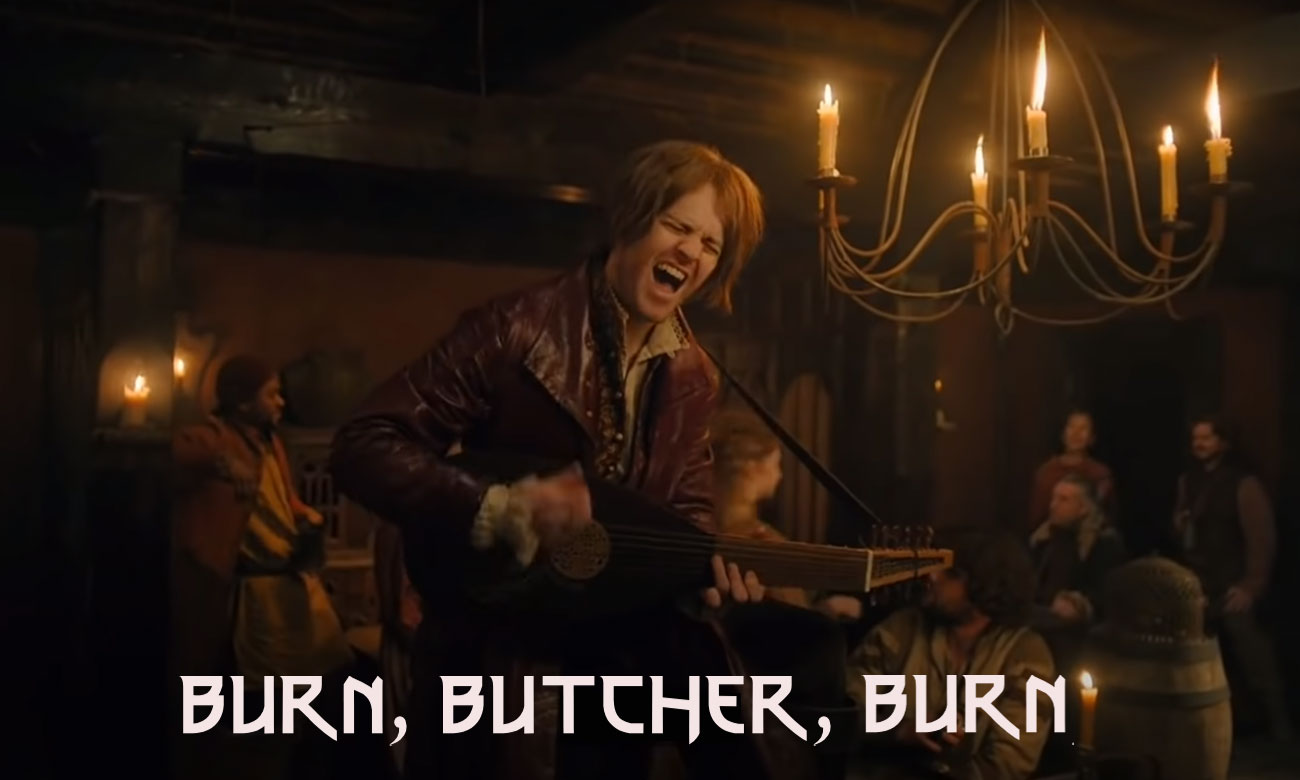 I m burn перевод. Табы Burn Butcher Burn. Ведьмак кадры из сериала.